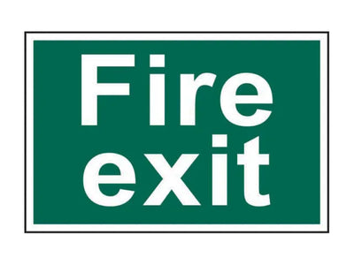 Scan Fire Exit Text Only - PVC Sign 300 x 200mm – – Now available at MTN Shop UK.