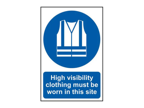 Scan High Visibility Jackets Must Be Worn In This Site - PVC Sign 200 x 300mm – – Now available at MTN Shop UK.