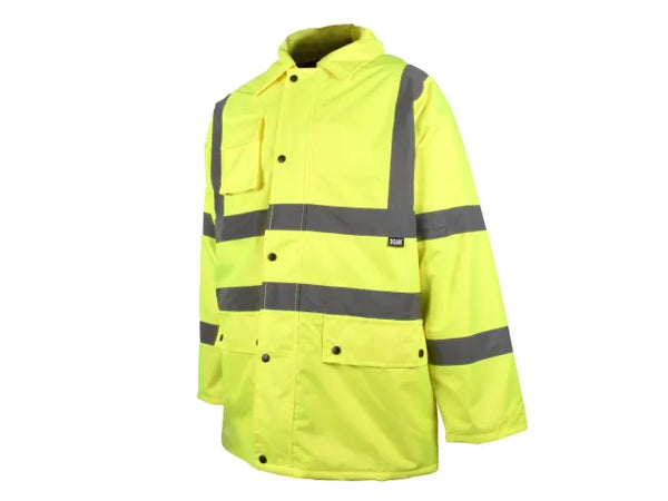 Scan Hi-Vis Motorway Jacket Yellow - XXL (52in) – – Now available at MTN Shop UK.