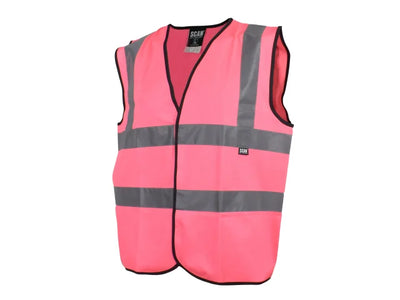 Scan Hi-Vis Waistcoat Pink - L (44in) – – Now available at MTN Shop UK.