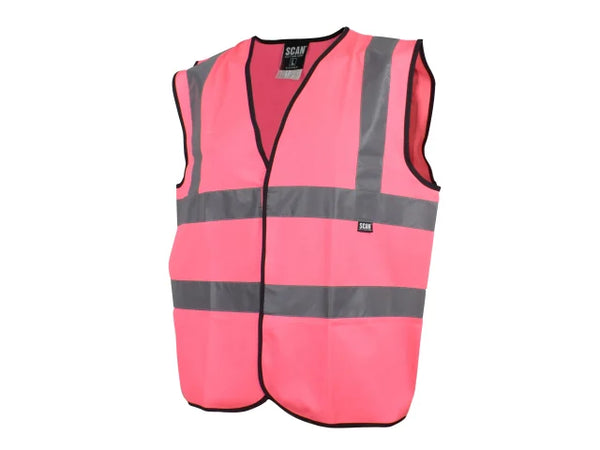Scan Hi-Vis Waistcoat Pink - L (44in) – – Now available at MTN Shop UK.