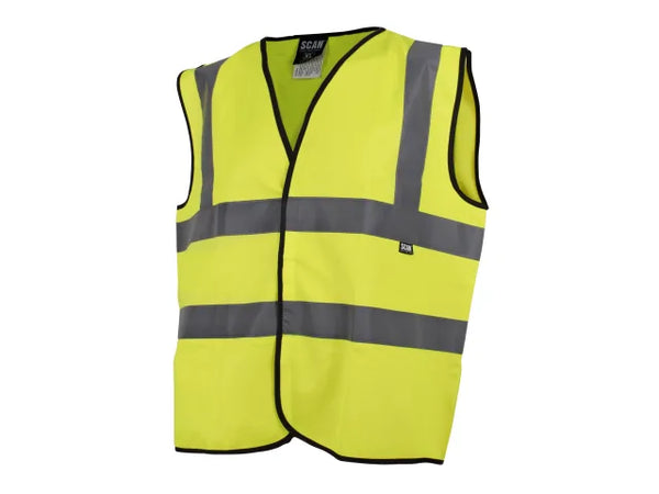 Scan Hi-Vis Waistcoat Yellow - M (41in) – – Now available at MTN Shop UK.