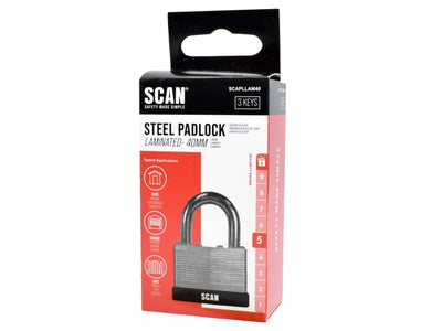 Scan Laminated Steel Padlock 40mm – – Now available at MTN Shop UK.