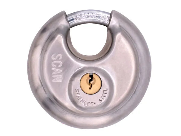 Scan Stainless Steel Disk Type Padlock 70mm – – Now available at MTN Shop UK.