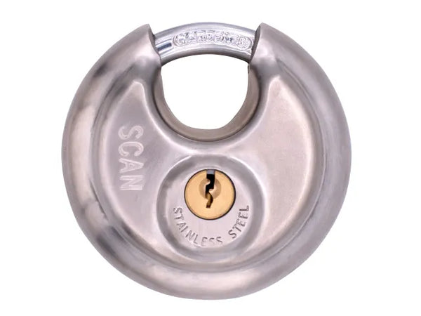 Scan Stainless Steel Disk Type Padlock 80mm – – Now available at MTN Shop UK.