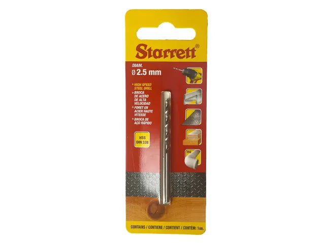 Starrett HSS Split Point Drill Bit 2.5 x 57mm – – Now available at MTN Shop UK. - imagen 2