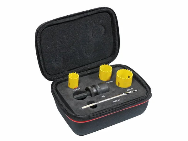 Starrett KFC03051 Kwik-Change Electrician's Holesaw Kit, 8 Piece – – Now available at MTN Shop UK.