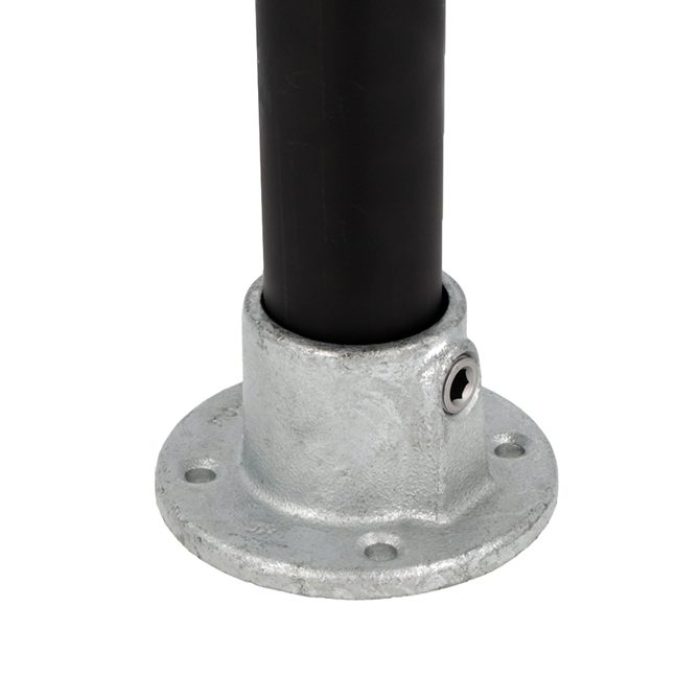 Doughty Pipeclamp Base Flange - Heavy-duty metal base flange with black pipe. - imagen 3