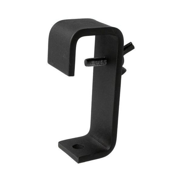 Doughty 50mm Heavy Duty Hook Clamps - Black metal bracket mount with adjustable screw.