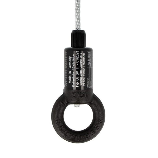 Doughty 66SV III with Ring - Reutlinger black cable holder with metal loop.