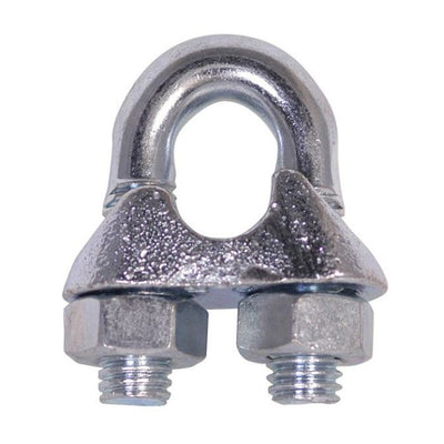 Doughty Cable Grips - Galvanized steel wire rope clamp, heavy-duty construction.
