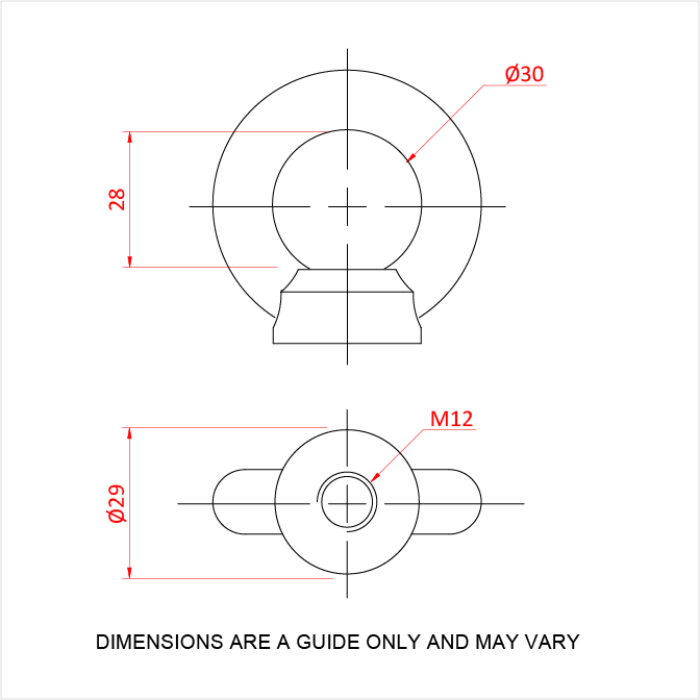 Doughty Engineering - Doughty M12 Eye Nuts T42300 - imagen 2