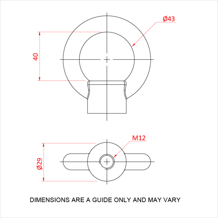 Doughty Engineering - Doughty M12 Eye Nuts T42300 - imagen 3