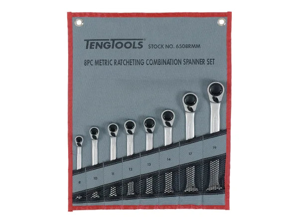Teng Ratcheting Combination Spanner Set, 8 Piece – – Now available at MTN Shop UK.