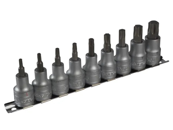 Teng M1213TX Socket Clip Rail Set of 9 Internal TORX 1/2in Drive – – Now available at MTN Shop UK.