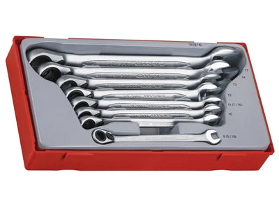 Teng TT6508R Metric Ratchet Combination Spanner Set, 8 Piece – – Now available at MTN Shop UK.
