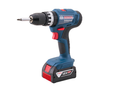 Bosch - Bosch 18V Combi Drill with 2 x 4Ah Li-ion Batteries - Bosch cordless drill, 18V, professional, ergonomic, lithium-ion.