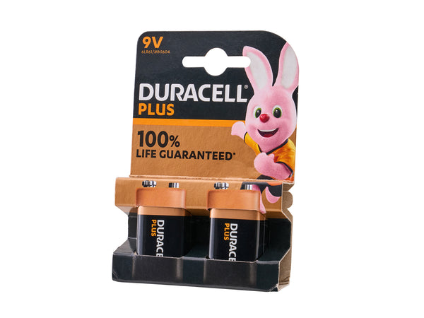 Duracell - Duracell 9V Battery Twin Pack - Duracell Plus 9V batteries, pack of two.