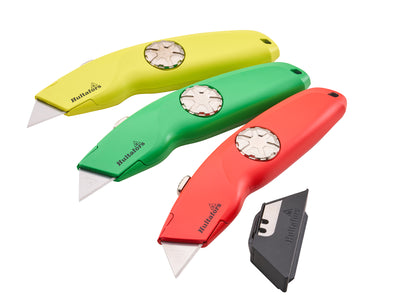 Hultafors - Hultafors Hi-Vis Trimming Knife - Colorful utility knives with spare blades, ergonomic design.