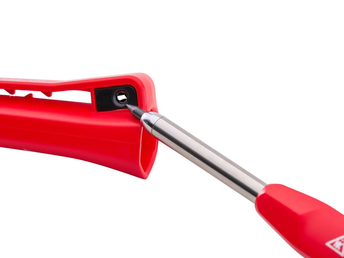 Hultafors - Hultafors Dry-Marker - Red screwdriver inserted into plastic tool component. - imagen 3