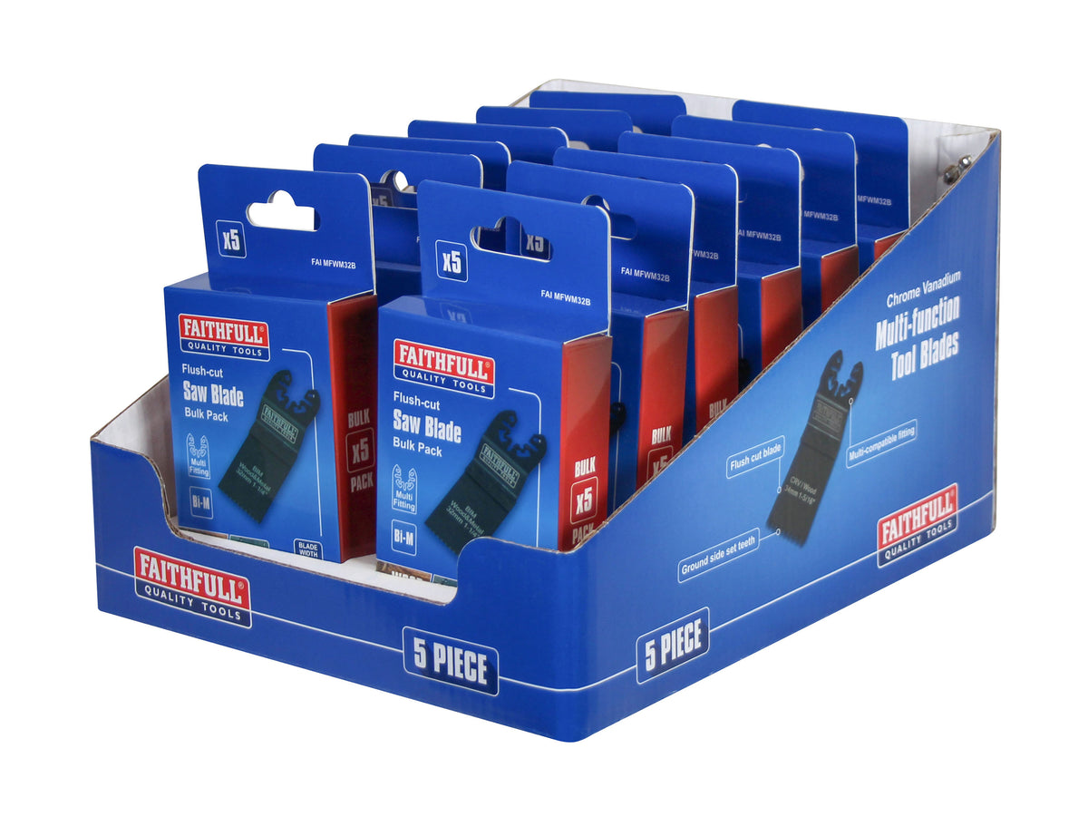 Faithfull 32mm Multi-Tool Speed Edge Blade, 12 Packs of 5 - imagen 2