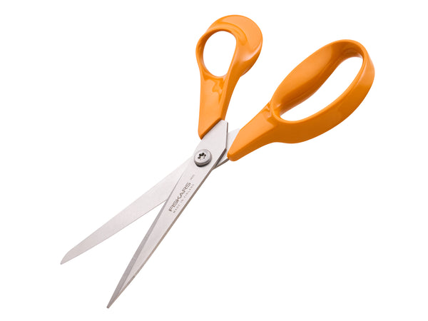 Fiskars - Fiskars 21cm (8in) Classic Scissors - Orange-handled scissors with sharp stainless steel blades.