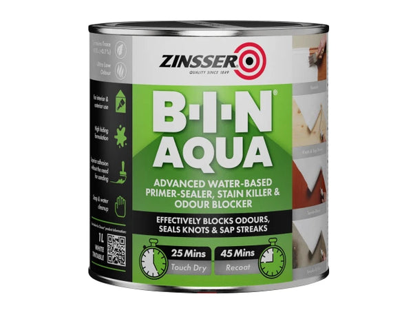 Zinsser B-I-N® Aqua 1 litre – – Now available at MTN Shop UK.