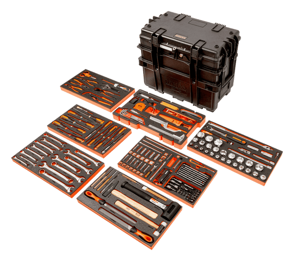 Bahco MOBILE Rigid Tool Case on Wheels Kit, 200 Piece
