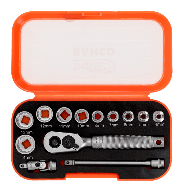 Bahco SBS13MC10.5 1/4in Drive Socket Set, 13 Piece