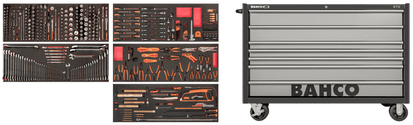 Bahco XXL Tool Trolley General Purpose Tool Kit, 488 Piece