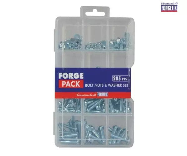 ForgeFix Hexagon Bolt Nut & Washer Kit ForgePack 285 Piece