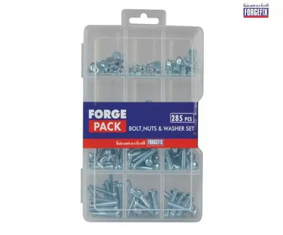 ForgeFix Hexagon Bolt Nut & Washer Kit ForgePack 285 Piece