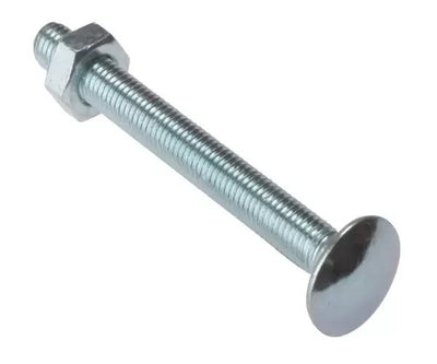 ForgeFix Carriage Bolt & Nut ZP M10 x 110mm Bag 10