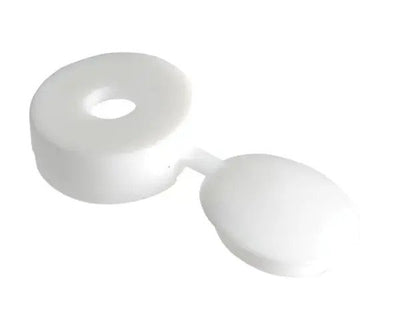 ForgeFix Hinged Cover Cap White No. 6-8 Bag 100