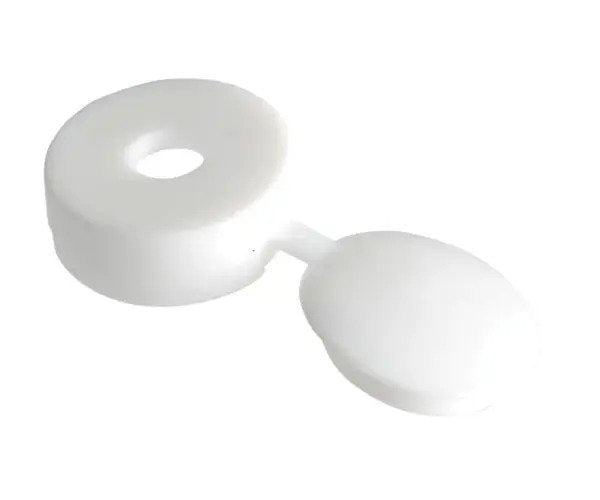 ForgeFix Hinged Cover Cap White No. 6-8 Bag 100