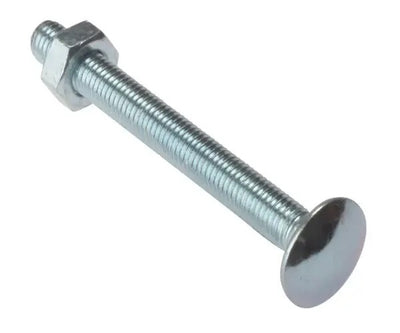 ForgeFix Carriage Bolt & Nut ZP M8 x 90mm Bag 10