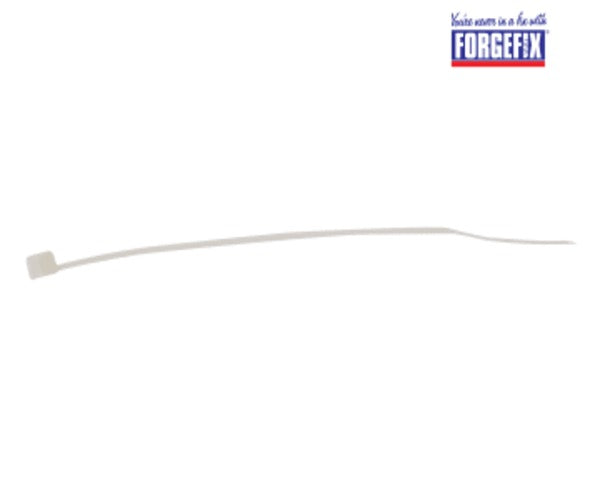 ForgeFix Cable Tie Natural/Clear 4.6 x 200mm (Bag 100)