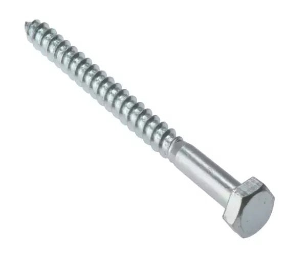 ForgeFix Coach Screw Hexagon Head Single Thread ZP M10 x 70mm Bag 10