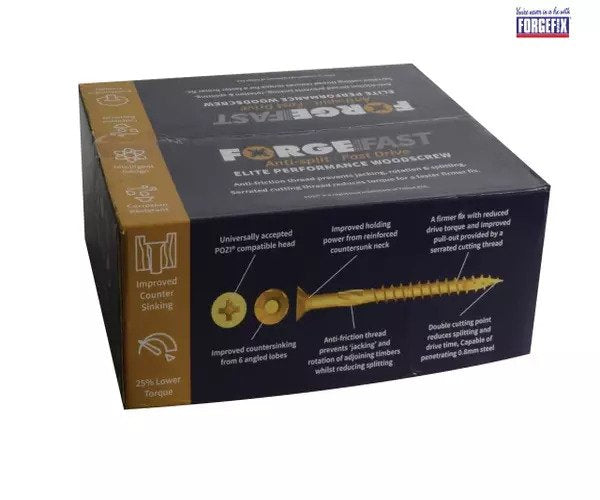 ForgeFix ForgeFast Pozi Compatible Wood Screw Forge Pack 1800 Piece - imagen 2