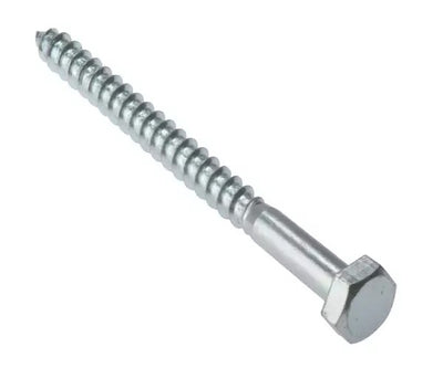 ForgeFix Coach Screw Hexagon Head Single Thread ZP M12 x 130mm Bag 5