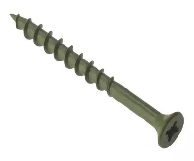 ForgeFix Decking Screw Pozi Compatible ST Green Anti-Corrosion 4.5 x 55mm Box 200