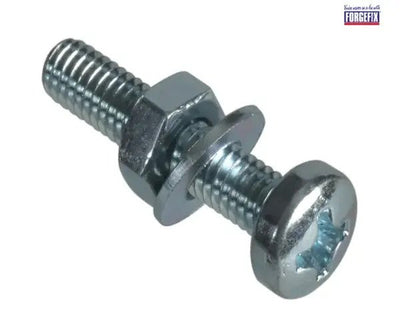 ForgeFix Machine Screw Pozi Compatible Pan Head ZP M4 x 20mm Forge Pack 18