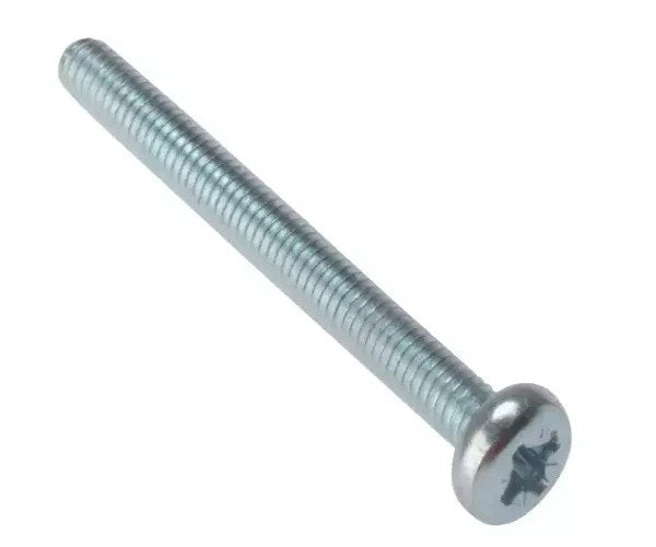 ForgeFix Machine Screw Pozi Compatible Pan Head ZP M5 x 50mm Bag 25