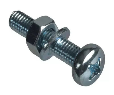 ForgeFix Machine Screw Pozi Compatible Pan Head ZP M6 x 30mm Forge Pack 6