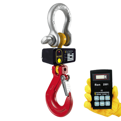 Ron Crane Scales™ Ron 2501 Wireless Crane Scale – Up to 150 meters/yards transmission range. Accuracy: ± 0.1% of full scale. The exceptional battery life of 2000 hours. – Now available at MTN Shop UK.
