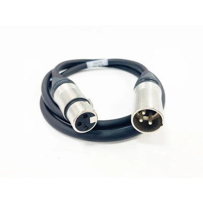 Coiled Black XLR Starquad signal cable