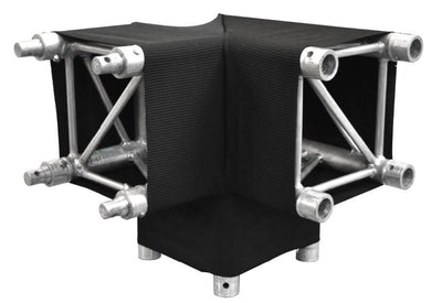 Showtex Trussleeve 3-Way Corner – ✔Covering your truss safe, fast, and easy or turning it into a design feature without any visible seams. ✔Flame retardant. ✔Located at the corner to join 3 truss pieces. – Now available at MTN Shop UK.