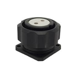 2 Pin Circular Female Receptacle (Locking Ring)