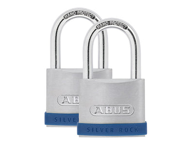 ABUS Mechanical 50mm Silver Rock™ 5 Padlock Twin Pack – – Now available at MTN Shop UK.