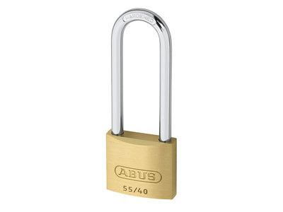 ABUS Mechanical 55/40mm Brass Padlock 63mm Long Shackle Carded – – Now available at MTN Shop UK.